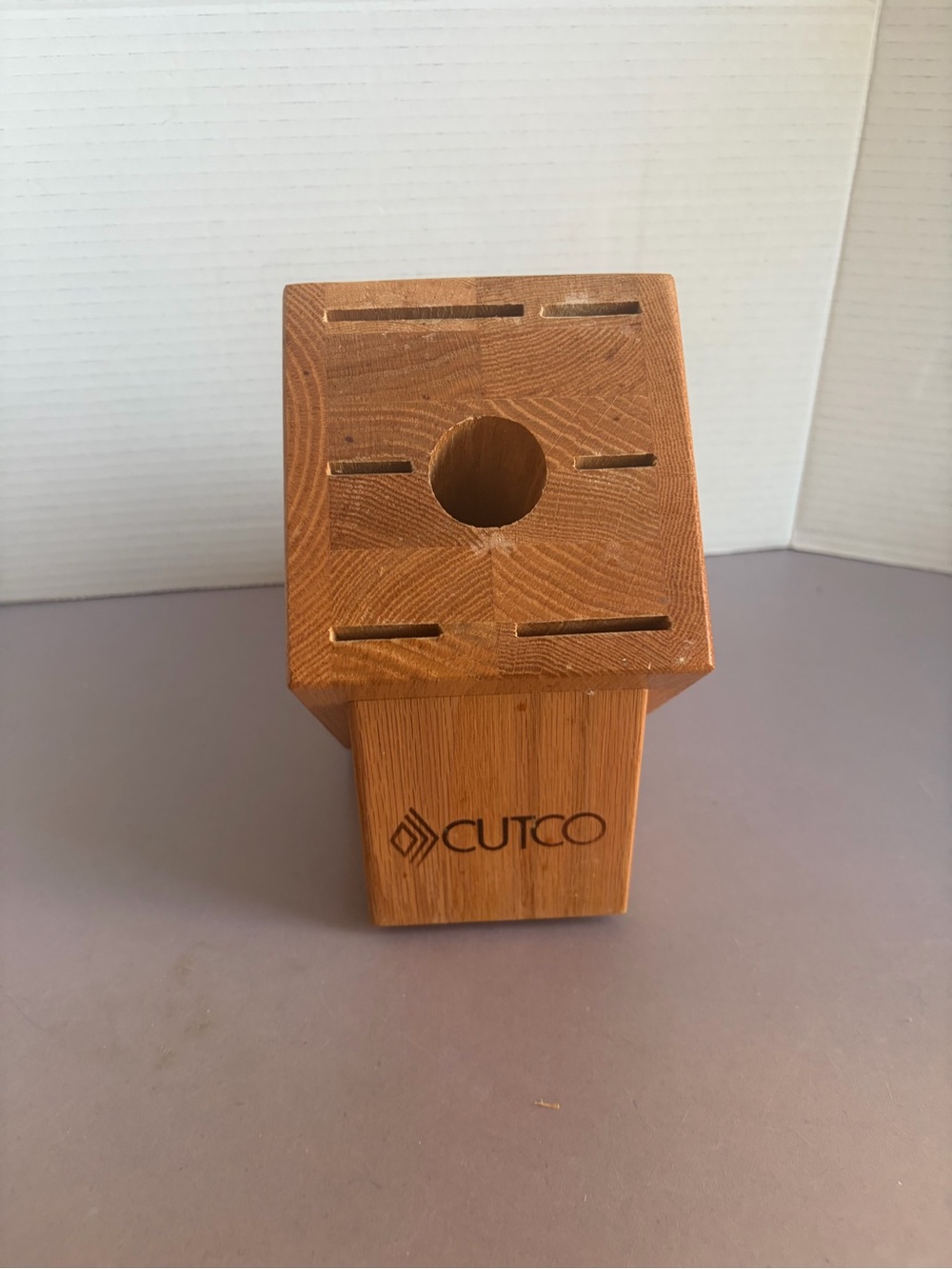 Cutco Wooden Knife Block in Natural Wood Tone